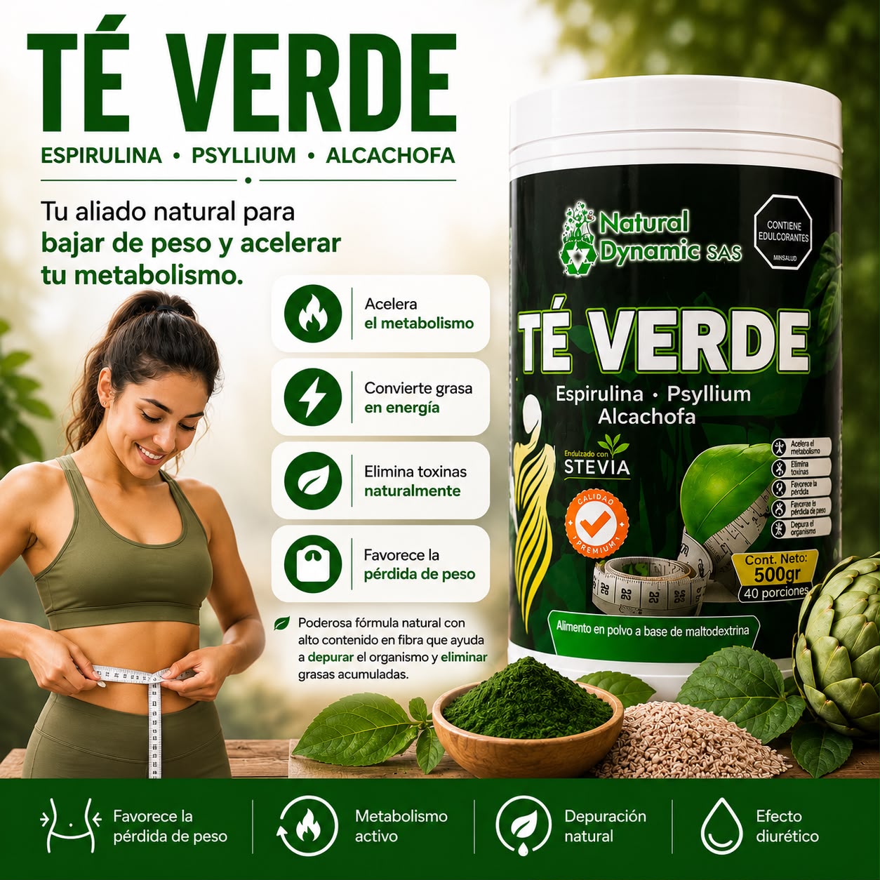 Té Verde I bajar de
peso y acelerar el metabolismo