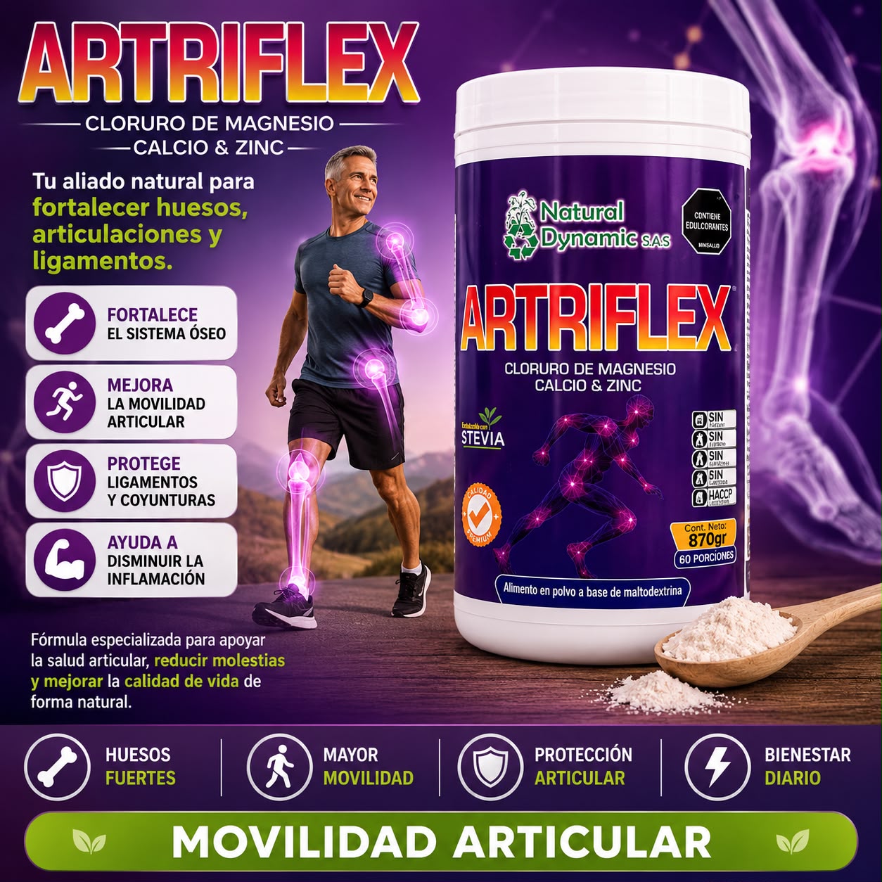 Artiflex I Suplemento Natural para Huesos y Articulaciones