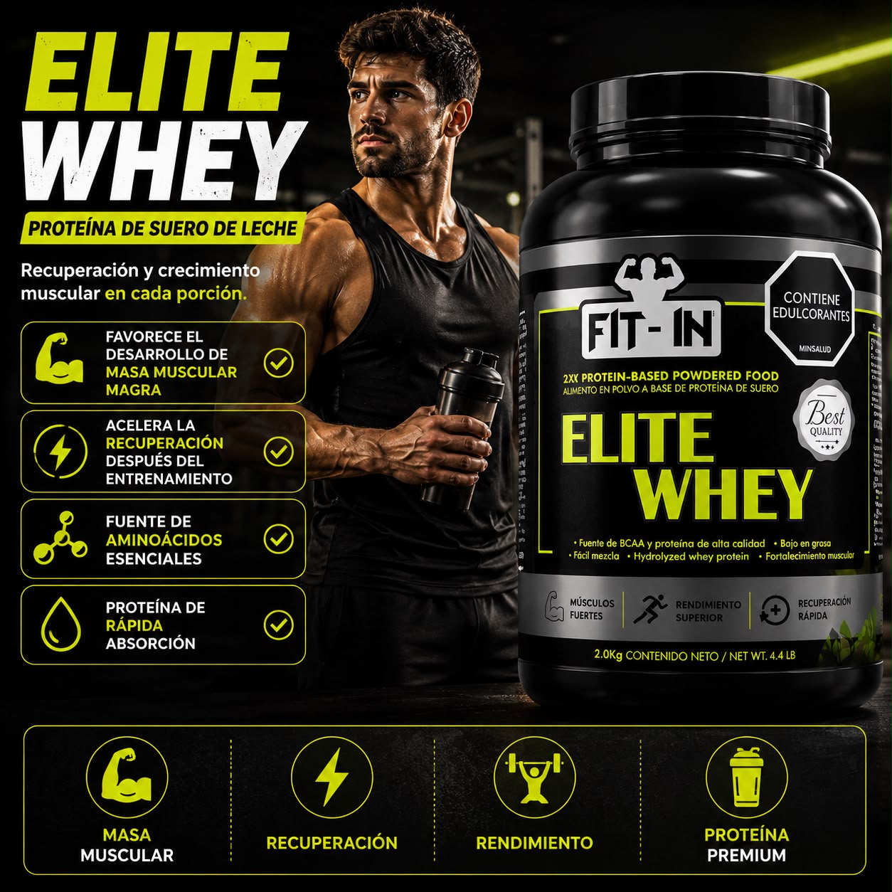 ELITE WHEY I  Proteína rápida absorción